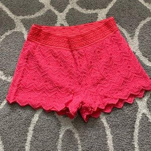BONGO hot pink lace shorts